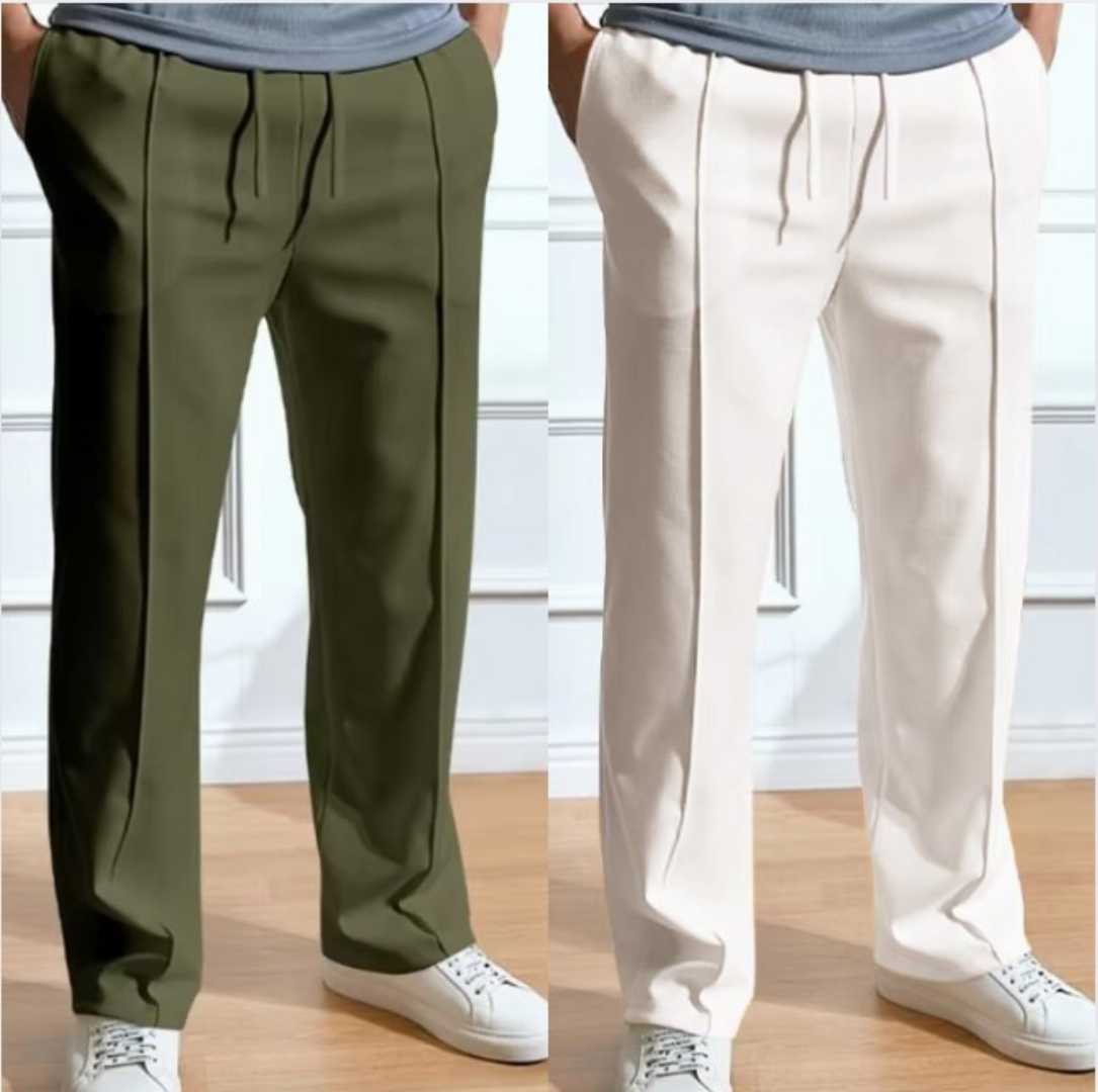 2,Pcs,Formal,Pant,Cutting,Trouser,For,Men,(,Navy,,Olive,)