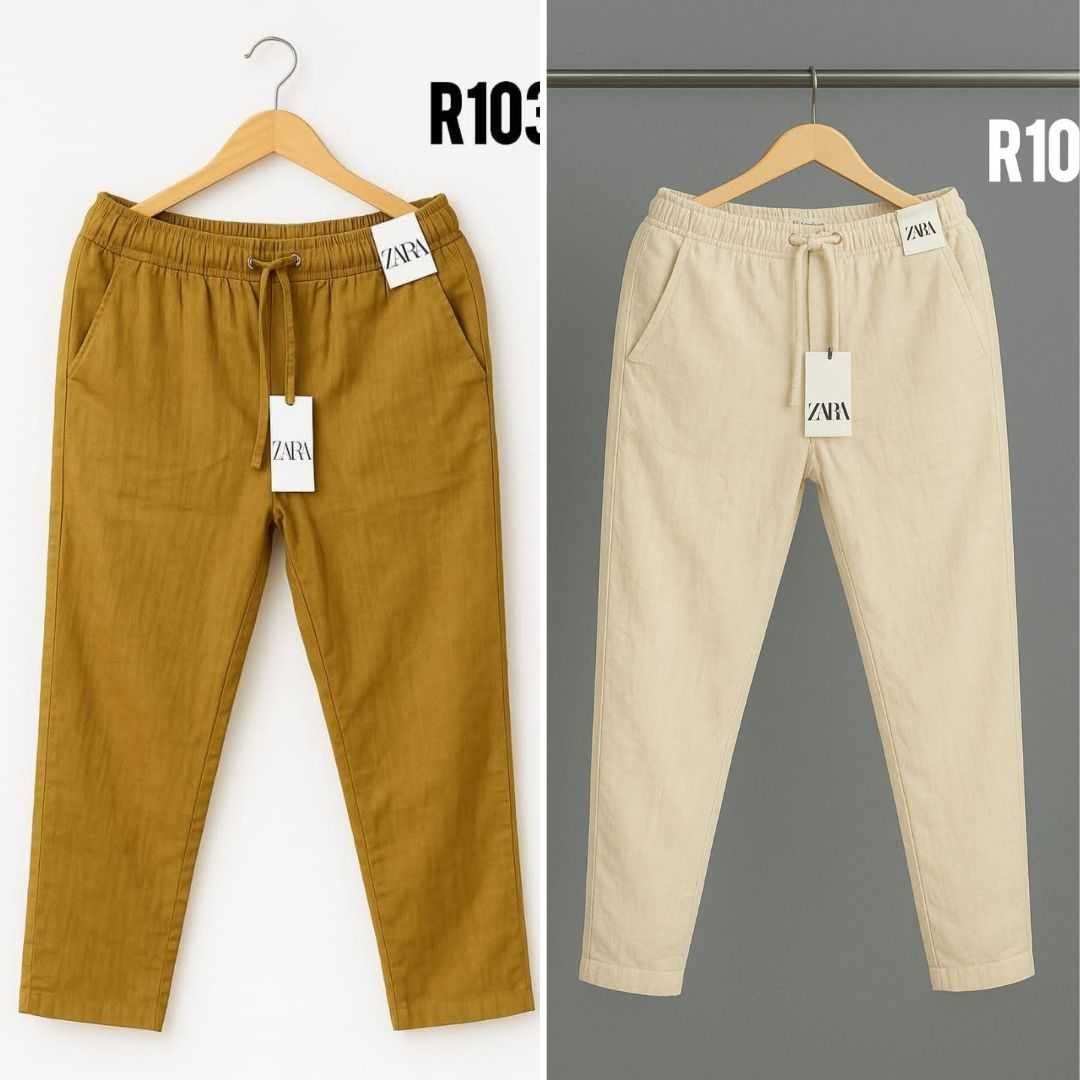 2pcs,Premium,Cotton,Trouser,For,Men.....Brown,&,Biscuit