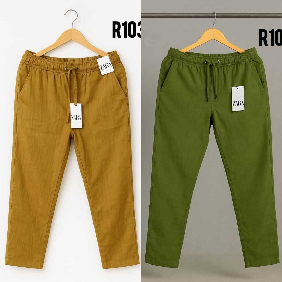 2pcs,Premium,Cotton,Trouser,For,Men..,Biscuit,&,Olive
