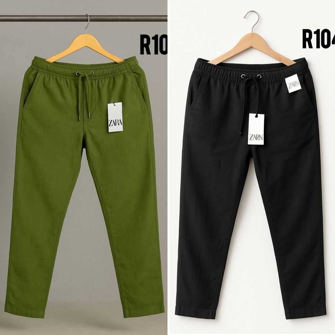 2pcs,Premium,Cotton,Trouser,For,Men..,Biscuit,&,Black