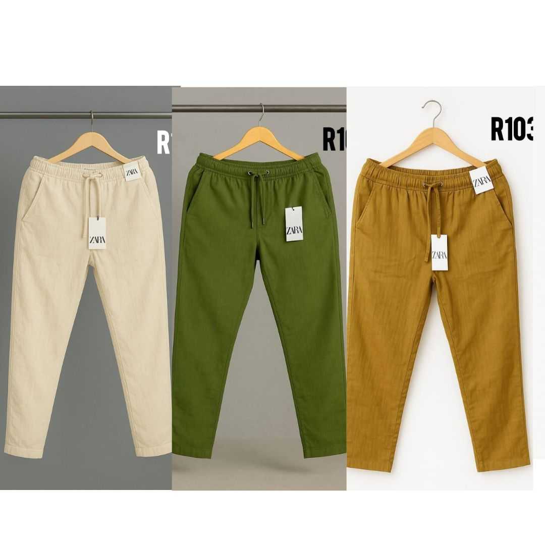 3pcs Premium Cotton Trouser For Men.. (Biscuit, Olive, Brown,)
