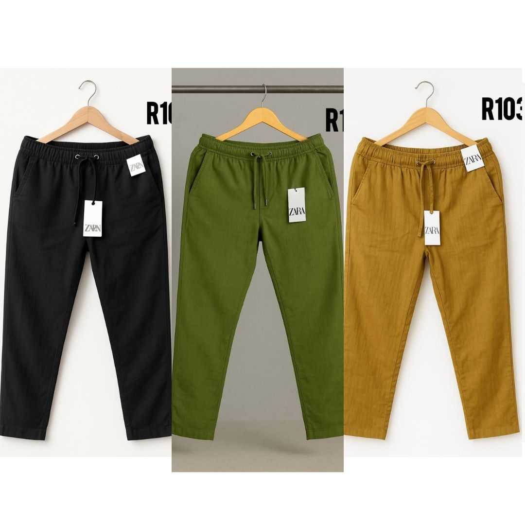 3pcs Premium Cotton Trouser For Men....( Black , Olive ,Brown )